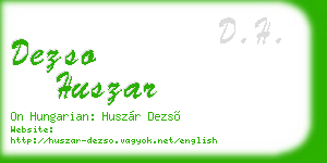 dezso huszar business card